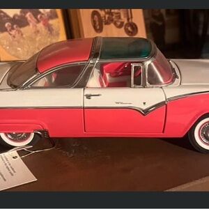 Vintage Red and White Model Car